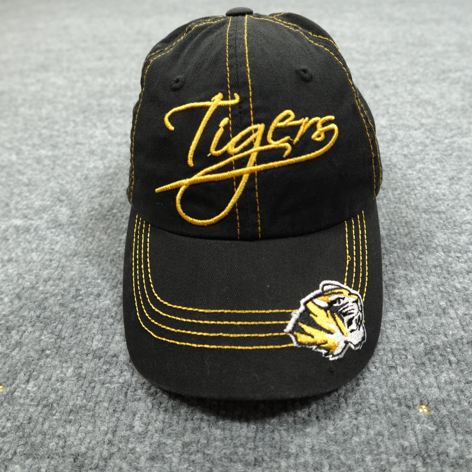 Missouri Tigers Hat Cap Strap Back Mens One Size Black Baseball Captivating